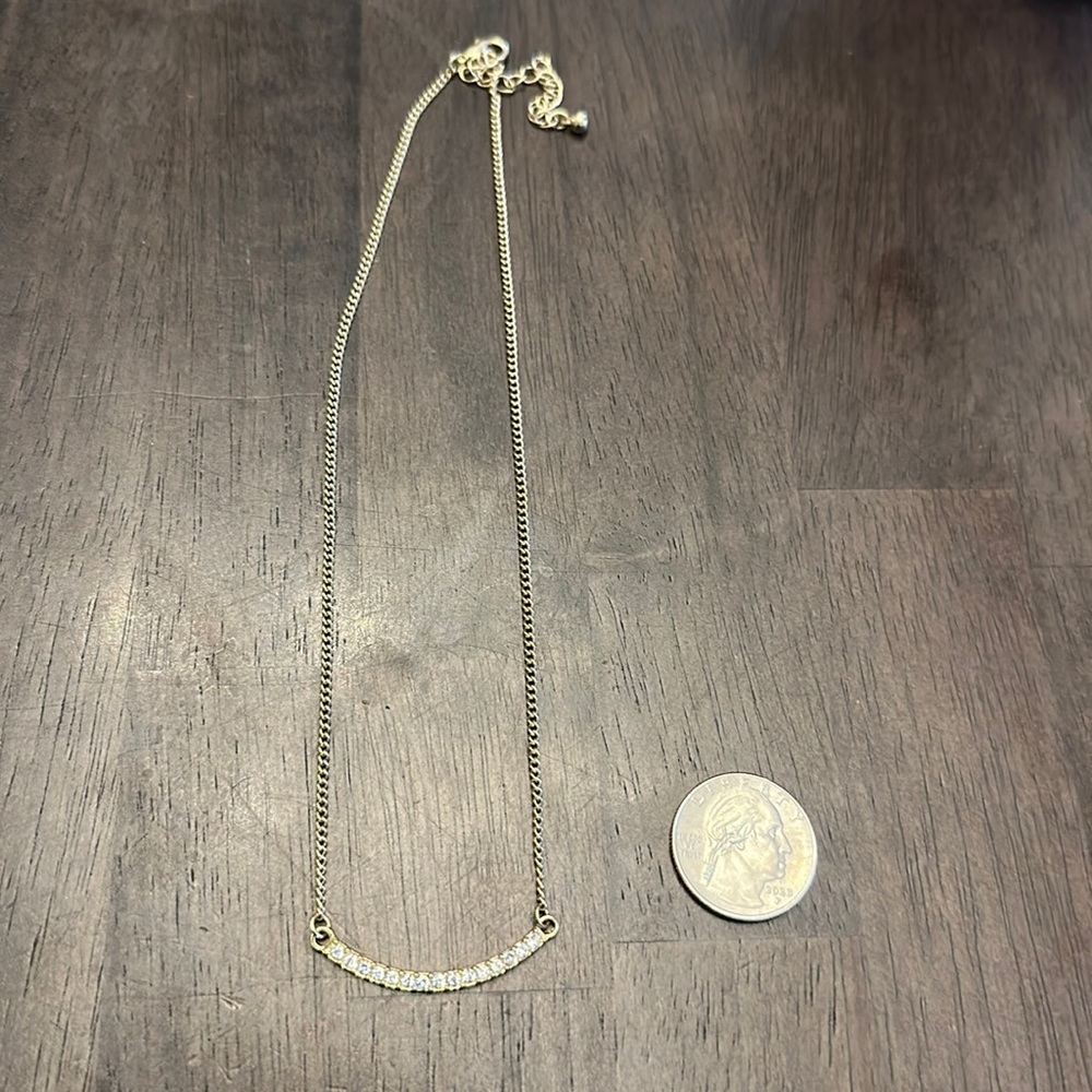 Cubic zirconium simple necklace